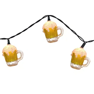 Kurt Adler 10-light Plastic Beer Mug Light Set In Multi