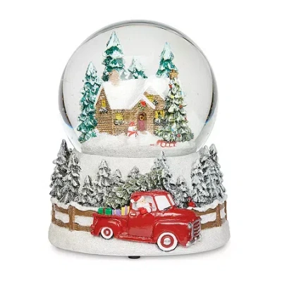 Roman 7"h Lighted Swirl Penguins On Cube Christmas Tabletop Decor In Multi