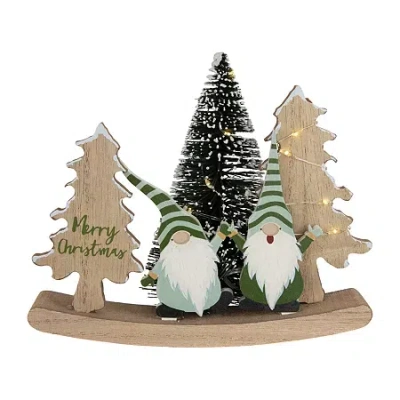 Northlight 7" Led Lighted Gnomes And "merry" With Christmas Gnome In Multi