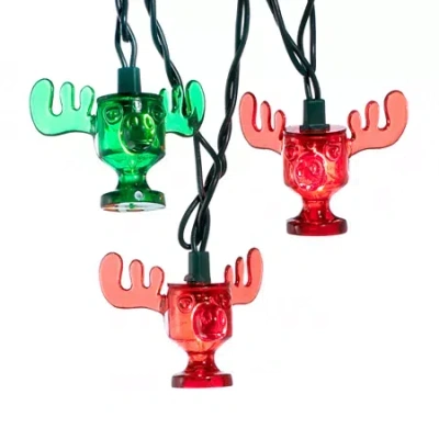 Kurt Adler National Lampoon Christmas Vacation Red And Green Wally World Moose Mug Light Set In Multi