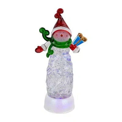 Northlight 12" Led Lighted Acrylic Snowman Christmas Snow Globe In Multi