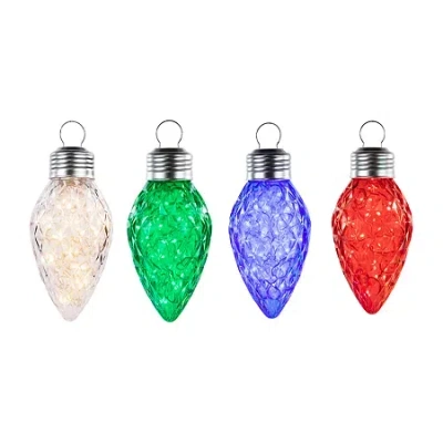 Northlight Led Commercial C9 Style Faceted Twinkle - Multi-color - 9in - 4ct String Lights In Multi