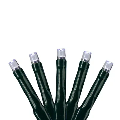 Northlight 21ft Pure White Multifunction Led M5 Mini String Lights In Green