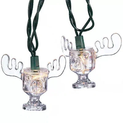 Kurt Adler National Lampoon Christmas Vacation Wally World Moose Mug Light Set In Gray