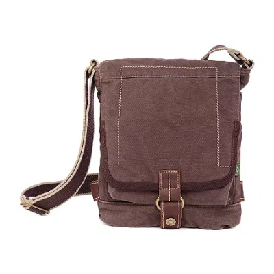 Tsd Brand Atona Classic Flap Crossover Messenger Bag In Brown