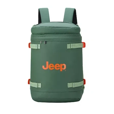 Jeep Js013c Large Zip Top Backpack In Green