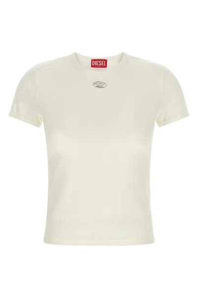 Diesel Uncutieslong-od T-shirt White In White