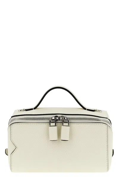 Valextra V-line Crossbody Bag In White