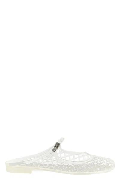 Tory Burch Mello Mary Jane Jelly Flat Shoes White In White