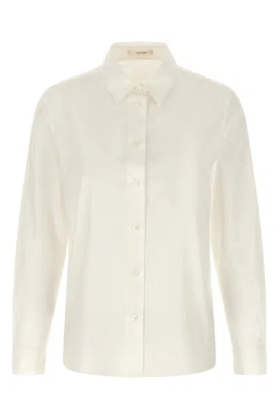 The Row Sadie Tailored Shirt Long Sleeves Buttoned Cuffs In White