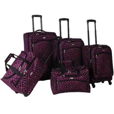 American Flyer Astor 5-pc. Softside Luggage Set In Purple