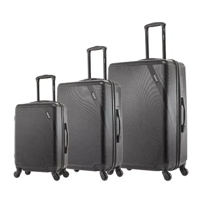 Dukap Discovery 3-pc.hardside Lightweight Spinner Luggage Set In Black