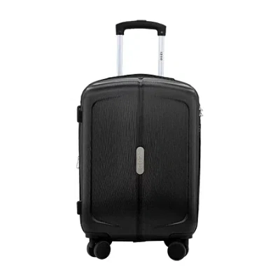 Izod Mateo 20 Inch Hardside Lightweight Carry-on Spinner Luggage In Black