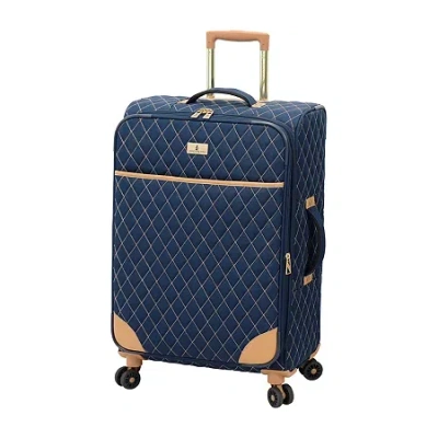 London Fog Queensbury 24" Softside Luggage In Blue