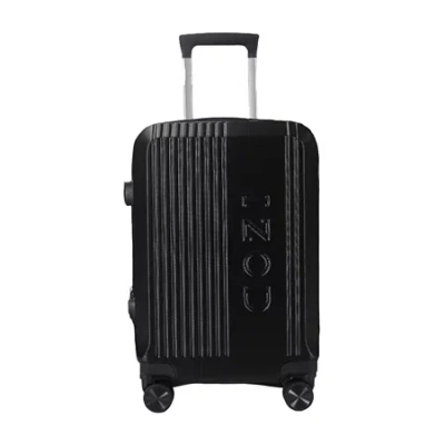 Izod Zane 20 Inch Hardside Lightweight Carry-on Spinner Luggage In Black