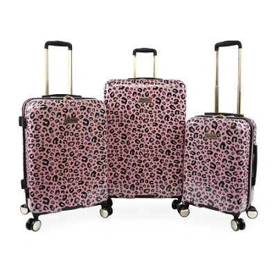 Juicy Couture Printed 3-pc. Hardside Luggage Set In Pink Leopard