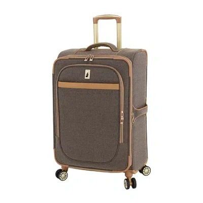 London Fog Kensington 24" Softside Luggage In Brown