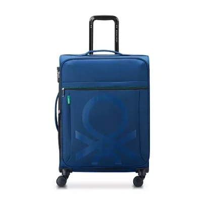 Delsey United Colors Of Benetton X  Paris Color Block 23" Softside Luggage In Blue