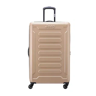 Jeep Jh004c Checked-large 28 Inch Hardside Expandable Luggage With Spinner Wheels In Neutral