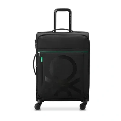 Delsey United Colors Of Benetton X  Paris Color Block 23" Softside Luggage In Black