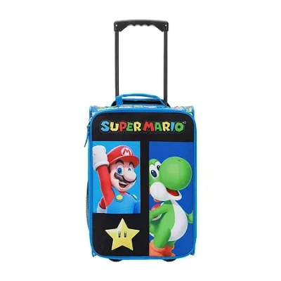 Bioworld Super Mario Bros 18" Hardside Pilot Case In Blue