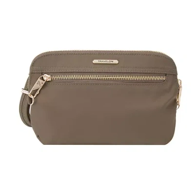 Travelon Anti-theft Convertible Crossbody Clutch In Brown