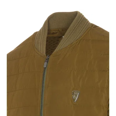 Burberry Men Dalham B Shield Logo Down Jacket In Green