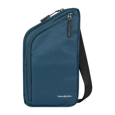 Travelon World Travel Essentials Slim Crossbody Bag In Blue