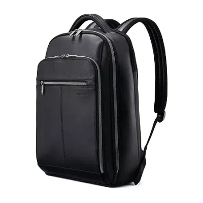 Samsonite Classic Business Leather Backpack In Black