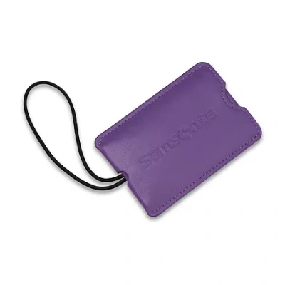 Samsonite 2 Pack Vinyl Luggage Id Tags In Purple