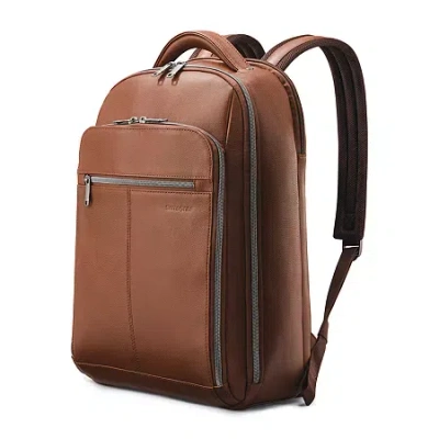 Samsonite Classic Business Leather Backpack In Brown