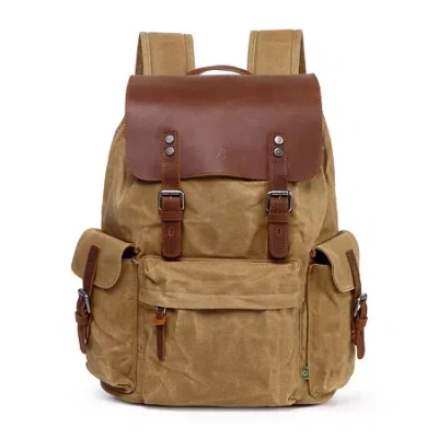 Tsd Brand Stone Creek Laptop Backpack In Brown