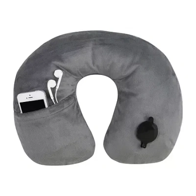 Travelon Inflatable Travel Neck Pillow In Gray