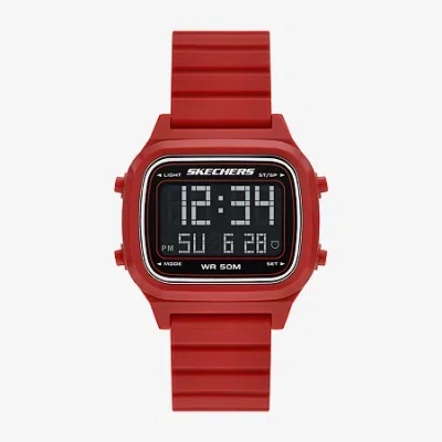 Skechers Mens Red Strap Watch Sr5261 In Red