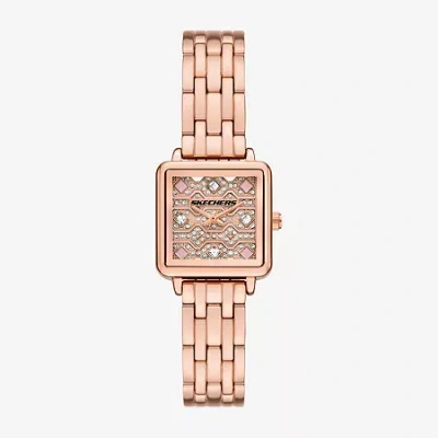 Skechers Womens Rose Goldtone Bracelet Watch Sr6338 In Pink