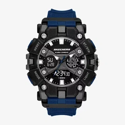 Skechers Mens Black Strap Watch Sr1189 In Blue