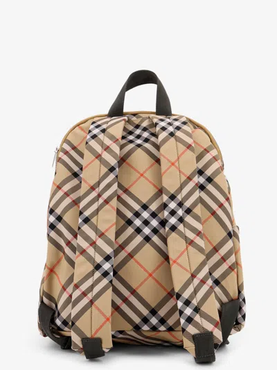 Burberry Check Pattern Backpack With Front Pocket In Multi