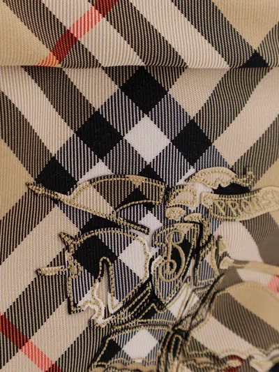 Burberry Check Pattern Backpack With Front Pocket In Multi