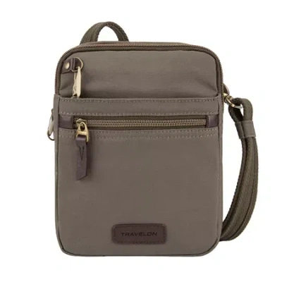 Travelon Anti-theft Courier Small Slim Crossbody Bag In Sand