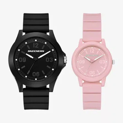 Skechers Unisex Adult Pink 2-pc. Watch Boxed Set Sr9141 In Pink