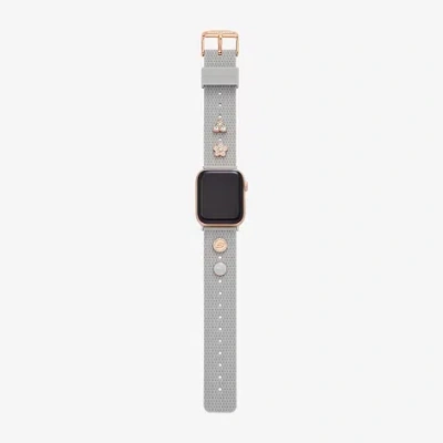 Skechers Apple Watch Compatible Unisex Adult Gray Watch Band Srs6004 In Multi