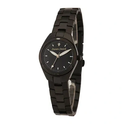 Fine Jewelry Personalized Dial Womens Black Stainless Steel Bracelet Watch In Black