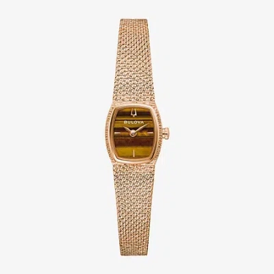 Bulova Goddess Of Time Womens Rose Goldtone Stainless Steel Bracelet Watch 97l185 In Gold