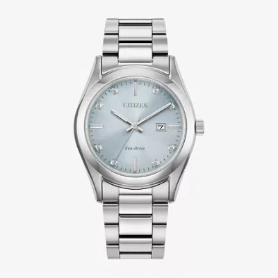 Citizen Sport Luxury Womens Silver Tone Stainless Steel Bracelet Watch Ew2700-54l In Transparent