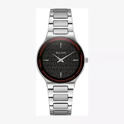 Bulova Apollo Special Edition Womens Silver Tone Stainless Steel Bracelet Watch 96l309 In Gray