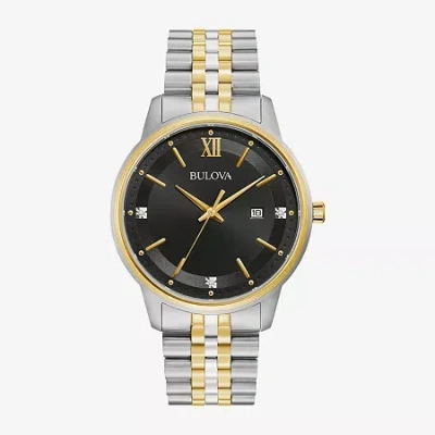 Bulova His And Hers Adult Two Tone Stainless Steel 2-pc. Watch Boxed Set 98x125 In Multi