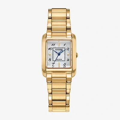 Citizen Bianca Womens Gold Tone Stainless Steel Bracelet Watch Ew5602-57d In Yellow