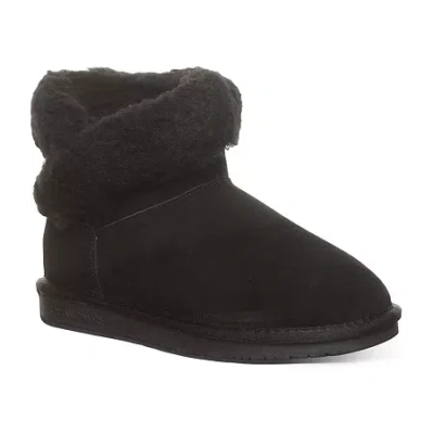 Bearpaw Womens Franie Flat Heel Winter Boots In Black