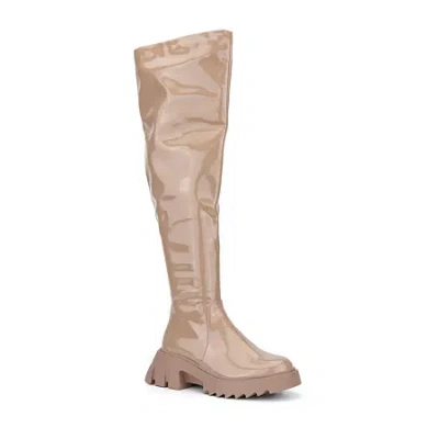 Torgeis Womens Alfie Block Heel Over The Knee Boots In Multi