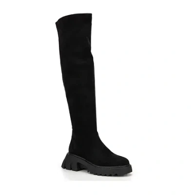 Torgeis Womens Alfie Block Heel Over The Knee Boots In Black